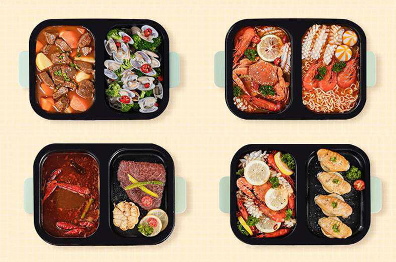 ELEKTRISCHE 2 IN 1 HOTPOT & BBQ GRILL