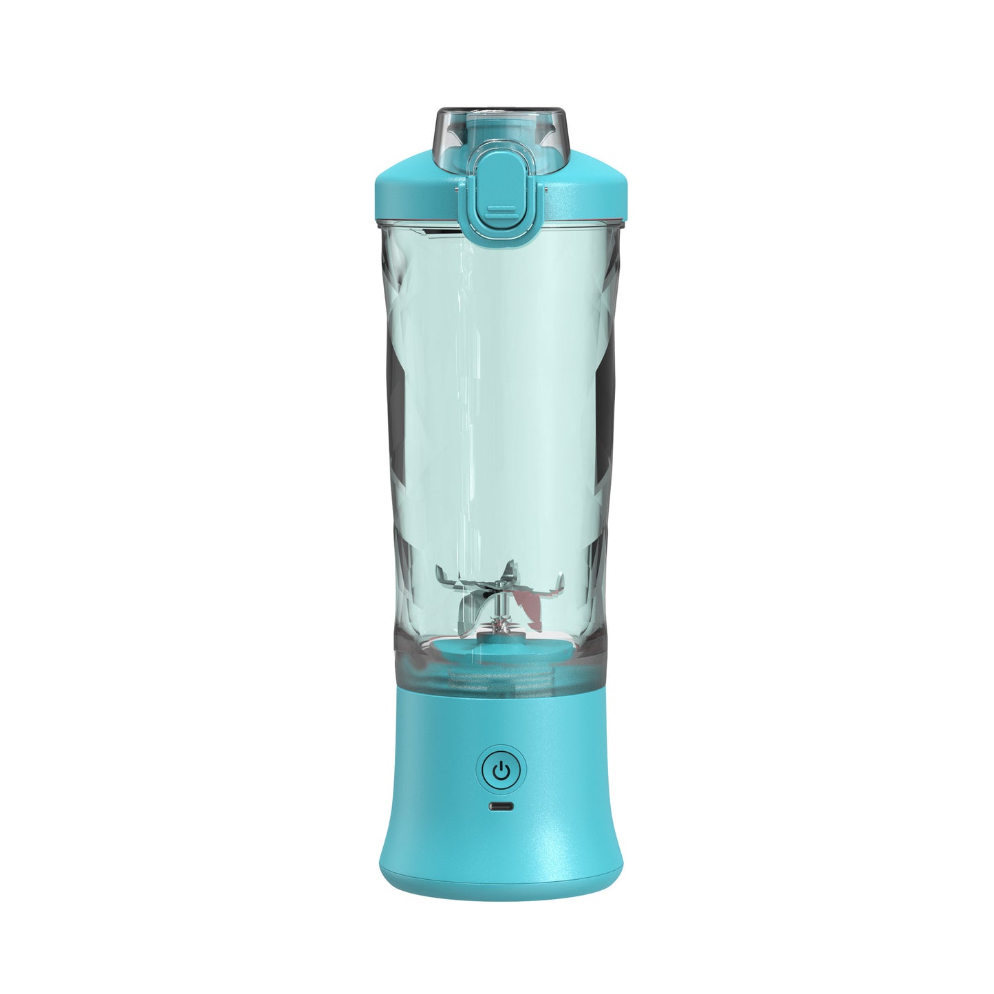 Blauwe draagbare blender voor shakes en smoothies