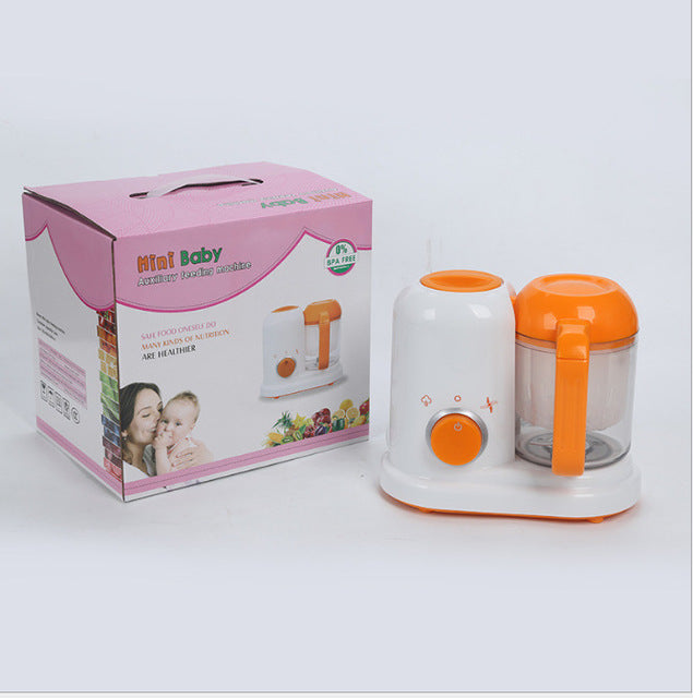 Witte met oranje multifunctionele babyvoeding maker