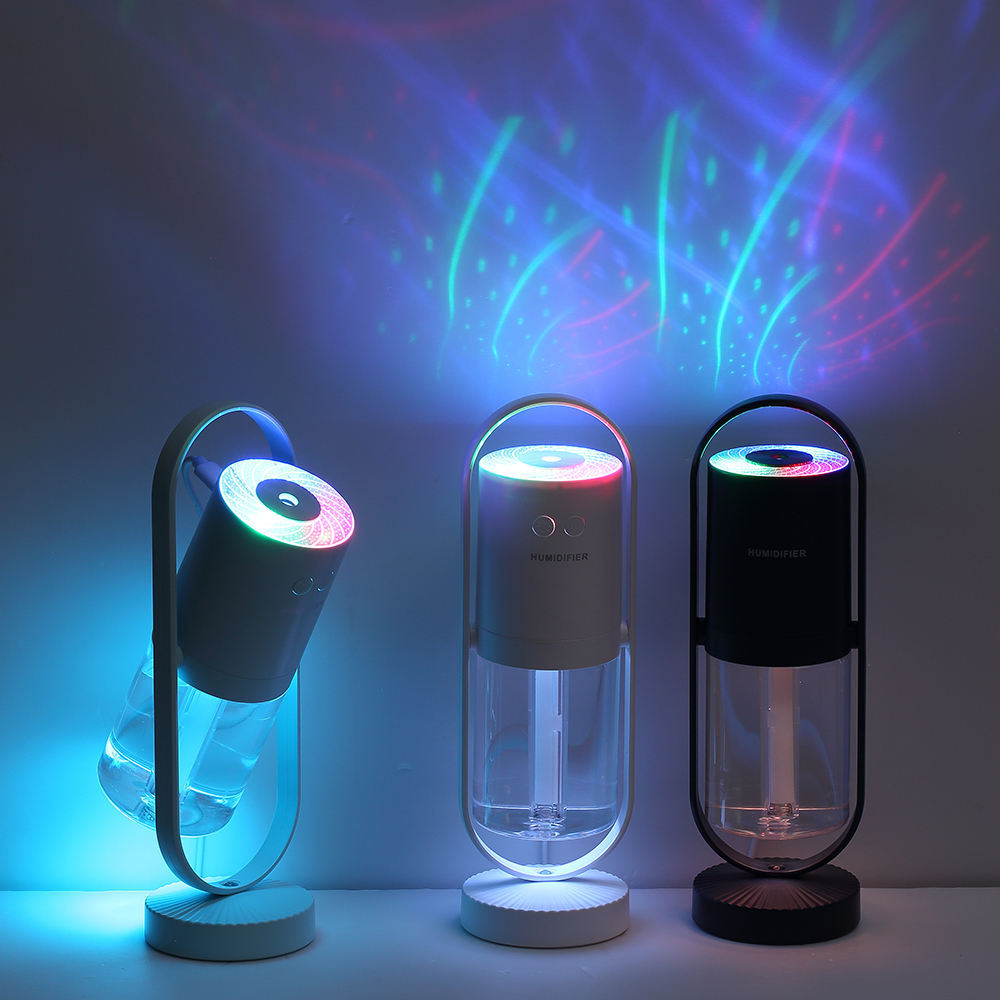 DRAAGBARE LUCHTBEVOCHTIGER MET VERLICHTING - USB OPLAADBAAR