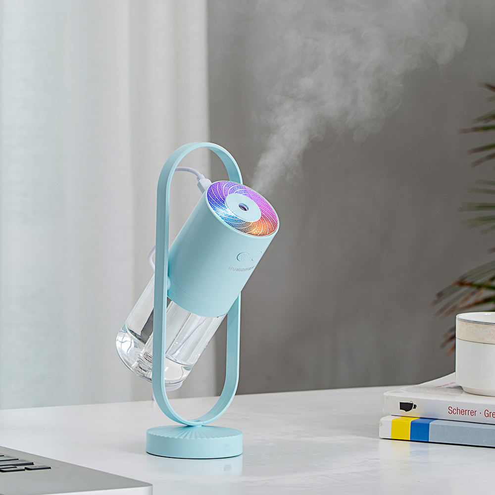 DRAAGBARE LUCHTBEVOCHTIGER MET VERLICHTING - USB OPLAADBAAR