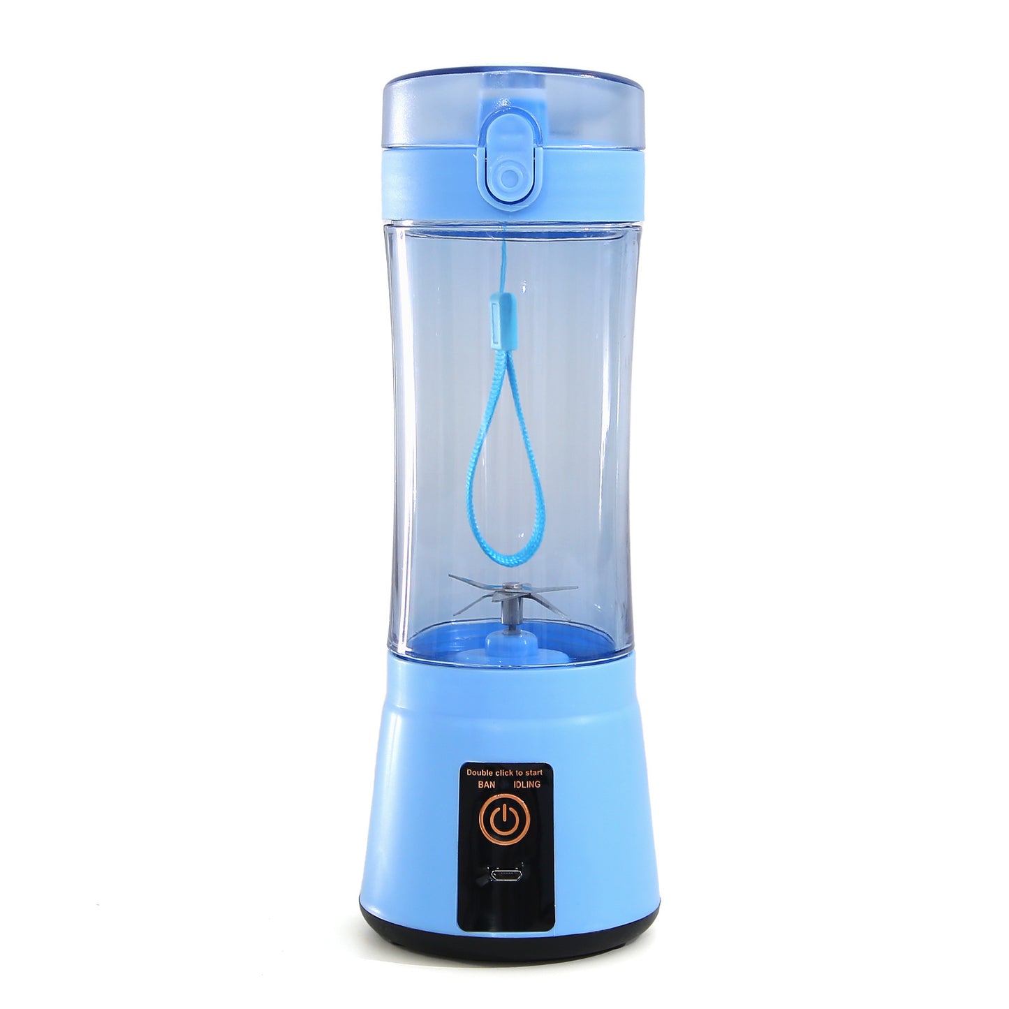 Blauwe draagbare blender