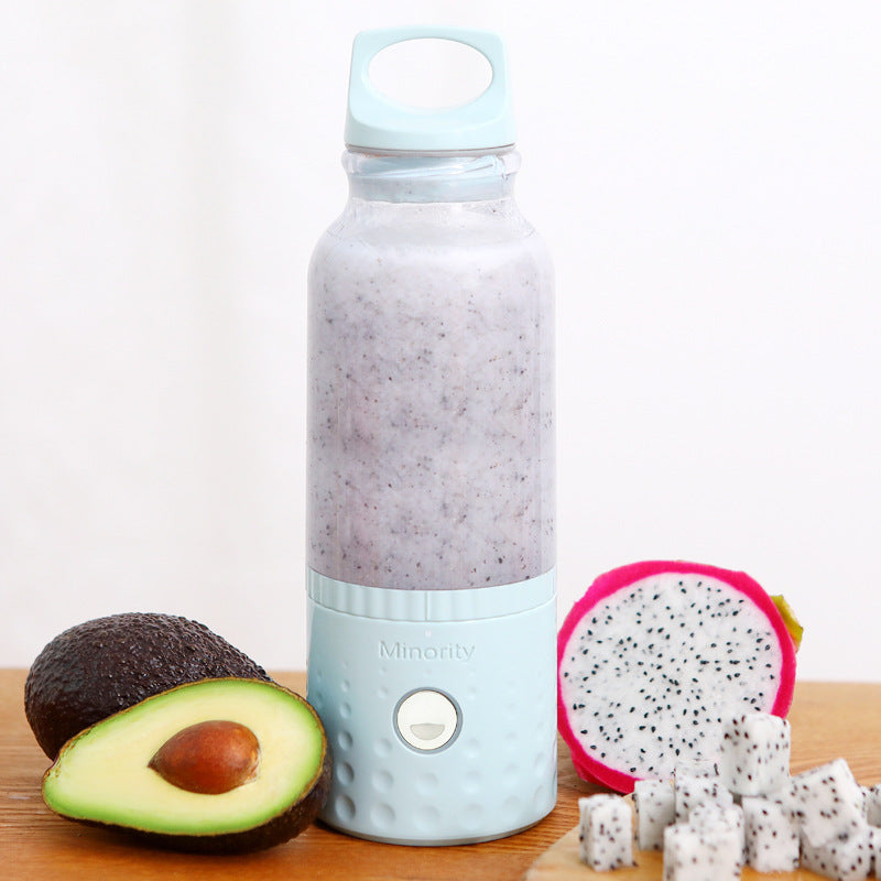 Blauwe draagbare mini blender