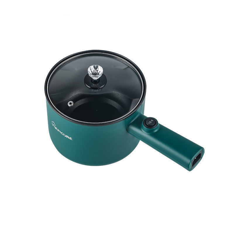 Groene elektrische hotpot met deksel