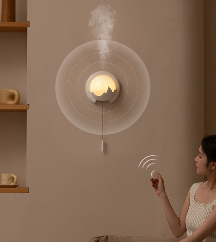 WANDLAMP AROMA DIFFUSER - MET AFSTANDSBEDIENING - GEURVERSPREIDER - LUCHTBEVOCHTIGER