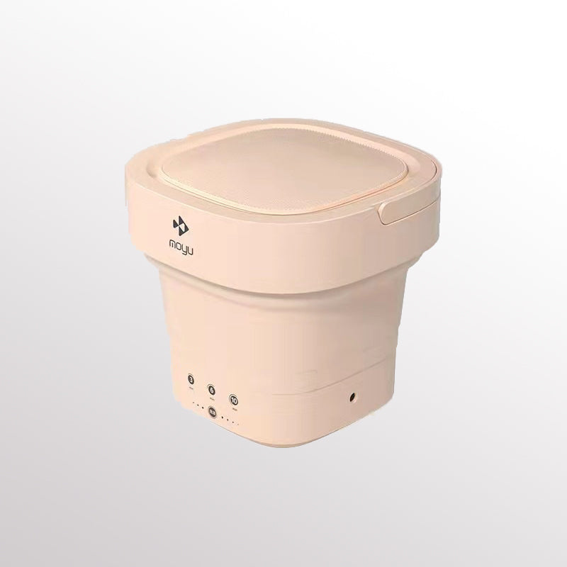 Beige opvouwbare mini wasmachine
