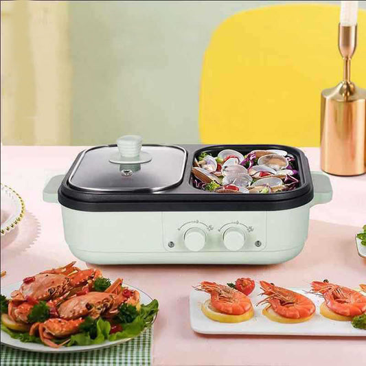 ELEKTRISCHE 2 IN 1 HOTPOT & BBQ GRILL
