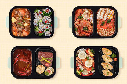 ELEKTRISCHE 2 IN 1 HOTPOT & BBQ GRILL