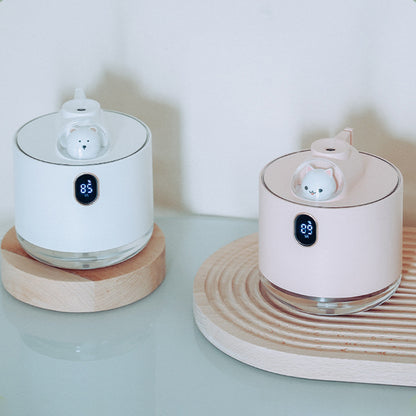 BEER GEURVERSPREIDER - LUCHTBEVOCHTIGER - DIFFUSER AROMATHERAPIE - LED VERLICHTING - DRAADLOOS