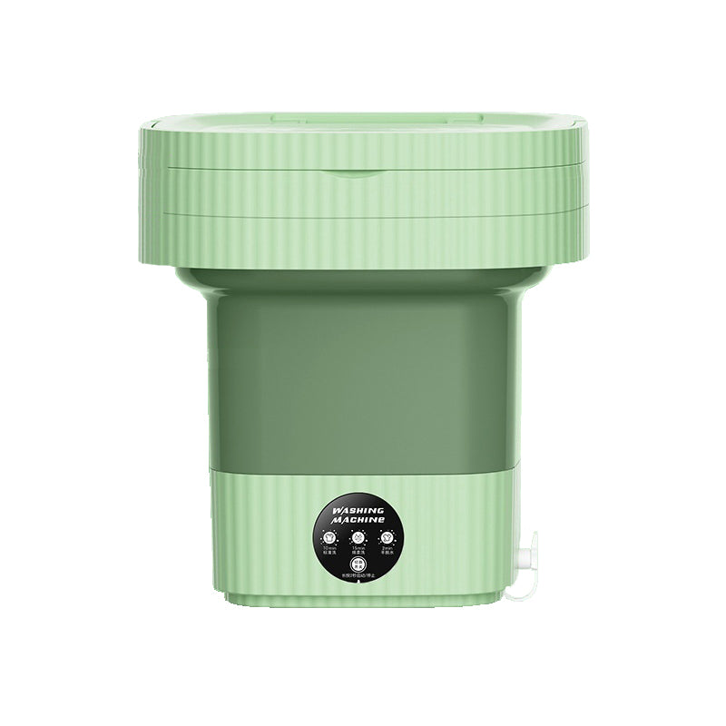 Groene opvouwbare mini wasmachine 