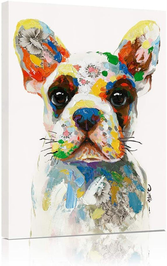 FRANSE BULLDOG - CANVAS - KUNST