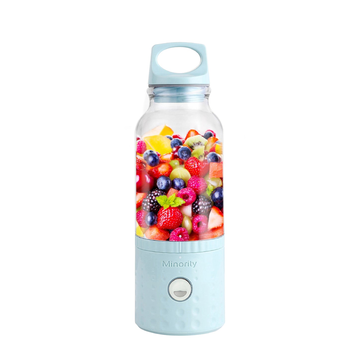 Blauwe draagbare mini blender