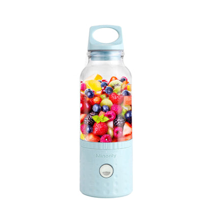 Blauwe draagbare mini blender