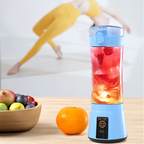 Blauwe draagbare blender