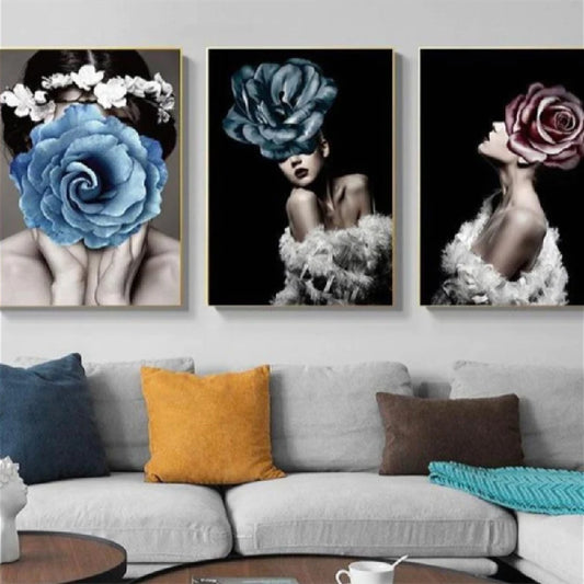 ROZENVROUW - CANVAS - KUNST