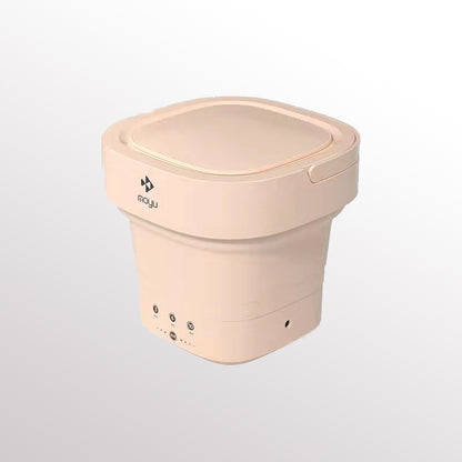 Beige opvouwbare mini wasmachine 
